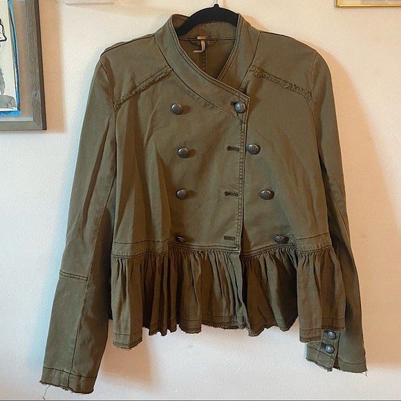 FREE PEOPLE military peplum jacket - Picture 2 of 3